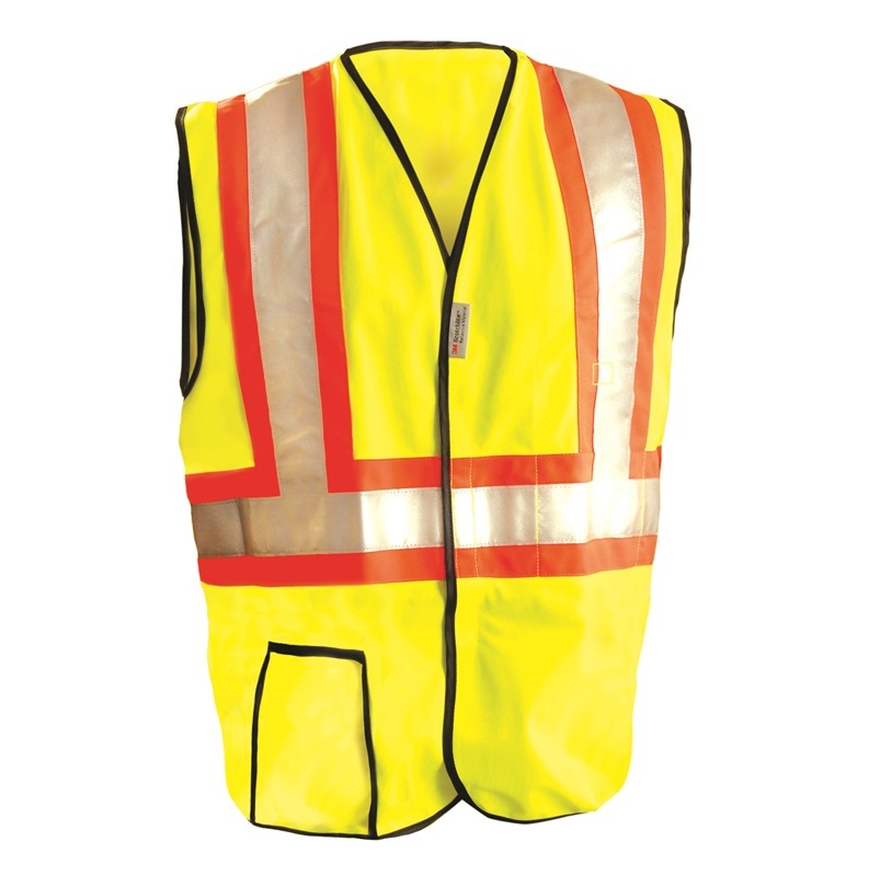 High Visibility Premium Solid 2-Tone Safety Vest Yellow